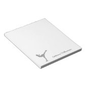 Benutzerdefinierter Skaten-Ice-Skaten-Silberschimm Notizblock (angewinkelt)