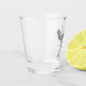 Benutzerdefinierter Skaten-Ice-Skaten-Silberschimm Schnapsglas (Links)