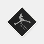 Benutzerdefinierter Skaten-Ice-Skaten-Silberschimm Serviette (Ecke)