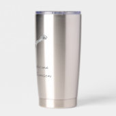 Benutzerdefinierter Skaten-Ice-Skaten-Silberschimm Thermobecher (Rückseite)