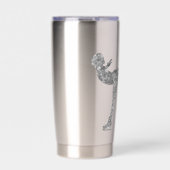 Benutzerdefinierter Skaten-Ice-Skaten-Silberschimm Thermobecher (Vorderseite)