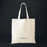 Benutzerdefinierter Skriptname Einfach Tragetasche<br><div class="desc">Neutral angepasster Skriptname Tote Bag. Einfach und modern.</div>