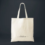 Benutzerdefinierter Skriptname Einfach Tragetasche<br><div class="desc">Neutral angepasster Skriptname Tote Bag. Einfach und modern.</div>