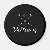 Benutzerdefinierter Skriptname Golfklubs Magnet (Vorne)