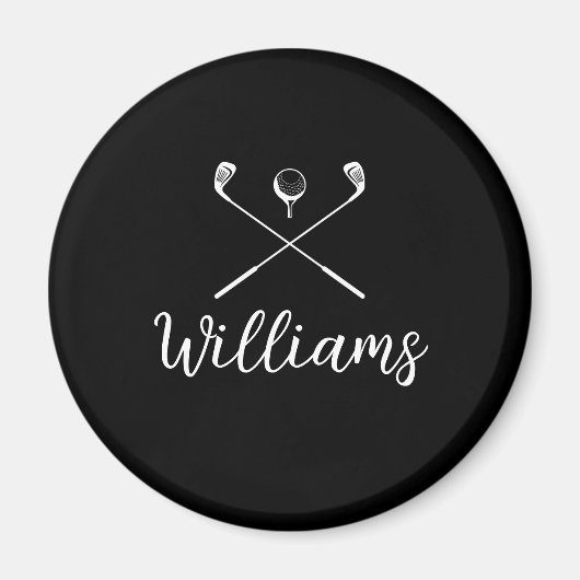 Benutzerdefinierter Skriptname Golfklubs Magnet (Vorne)