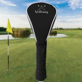 Benutzerdefinierter Skriptname Golfklubs Schwarz u Golf Headcover