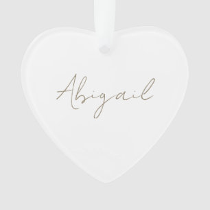 Benutzerdefinierter Skriptname Herz Akryllisch Ornament