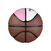 Benutzerdefinierter Skriptname Nummer Schwarz Weiß Mini Basketball (Rechts)
