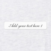 Benutzerdefinierter Skripttext vier verschiedene O Etiketten (Design 1)