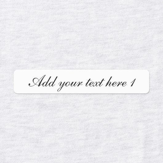 Benutzerdefinierter Skripttext vier verschiedene O Etiketten (Design 1)