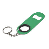 Benutzerdefinierter Smaragdgrüner Button Pin Mini Flaschenöffner (Vorderseite Schrägansicht)