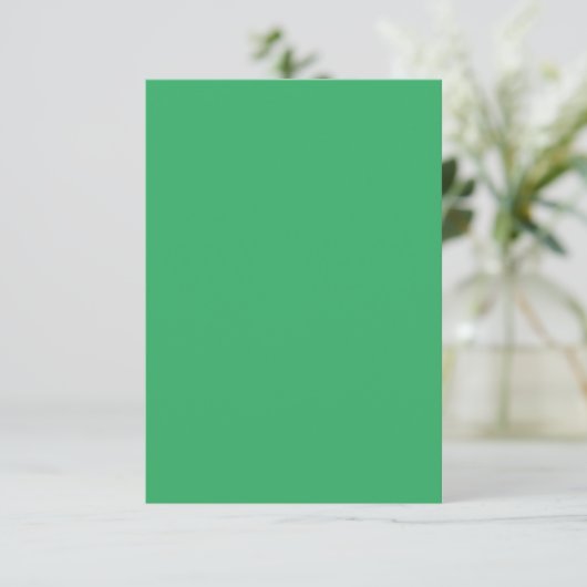 Benutzerdefinierter Smaragdgrüner Button Pin RSVP Karte (Stehend Vorderseite)