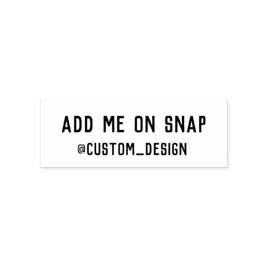 Benutzerdefinierter Snapchat-Stempel Permastempel (Design)