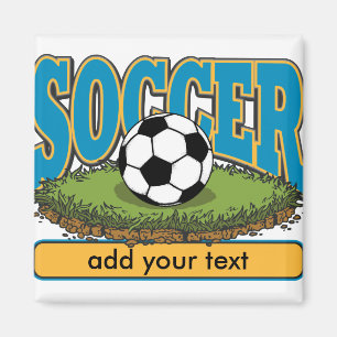 Benutzerdefinierter Soccer Hinzufügen von Text Magnet