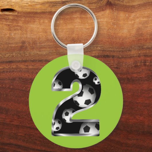 Benutzerdefinierter Soccer-Schlüsselanhänger Numme Schlüsselanhänger (Vorderseite)