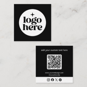 Benutzerdefinierter Social-Media-Logo-QR-Code Quadratische Visitenkarte