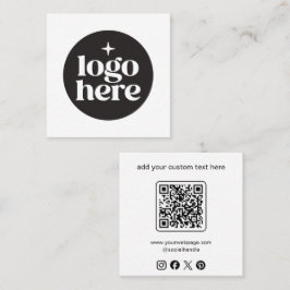 Benutzerdefinierter Social-Media-Logo-QR-Code Quadratische Visitenkarte