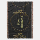 Benutzerdefinierter Soft Dreams Textname hellgelbe Decke (Vorderseite Vertikal)