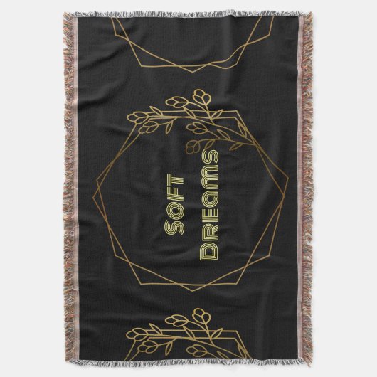 Benutzerdefinierter Soft Dreams Textname hellgelbe Decke (Vorderseite Vertikal)