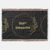 Benutzerdefinierter Soft Dreams Textname hellgelbe Decke (Vorderseite)