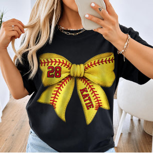Benutzerdefinierter Softball-Mom-Bogen mit Namen u T-Shirt