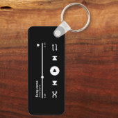 Benutzerdefinierter Song-Playlist QR-Code-Schlüsse Schlüsselanhänger (Rückseite)