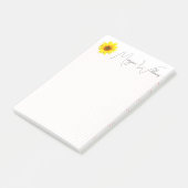 (Benutzerdefinierter Sonnenblumen-Name Geschenk) M Post-it Klebezettel (angewinkelt)