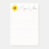 (Benutzerdefinierter Sonnenblumen-Name Geschenk) M Post-it Klebezettel (Vorderseite)