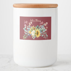 Benutzerdefinierter Sonnenblumenspeicher Lebensmitteletikett