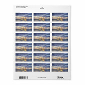 Benutzerdefinierter Sonnenuntergang auf den Hochze Adressaufkleber (Vorne)