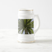 Benutzerdefinierter Sonniger Kaffee Tropical Yucca Bierglas (VorderseiteRechts)