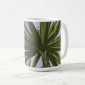 Benutzerdefinierter Sonniger Kaffee Tropical Yucca Kaffeetasse (VorderseiteRechts)