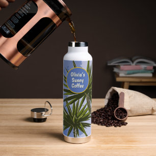 Benutzerdefinierter Sonniger Kaffee Tropical Yucca Trinkflasche