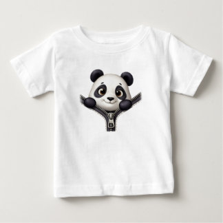 Benutzerdefinierter Späh-Panda-Reißverschluss Süße Baby T-shirt