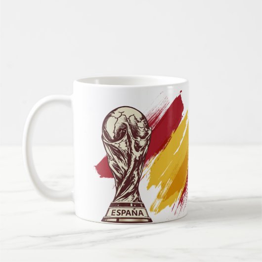 Benutzerdefinierter Spanien Weltmeister Becher Kaffeetasse (Links)