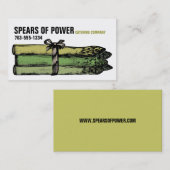 Benutzerdefinierter Spargel Speere Koch Catering Visitenkarte (Vorne/Hinten)