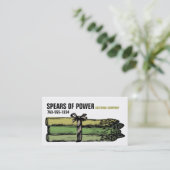 Benutzerdefinierter Spargel Speere Koch Catering Visitenkarte (Stehend Vorderseite)