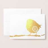 Benutzerdefinierter Sparrow-Jeden Anlaß Real Folienkarte (Vorderseite mit Umschlag)