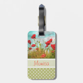 Benutzerdefinierter Spaß Klassische Mohnblumen-Blu Gepäckanhänger (Rückseite vertikal)