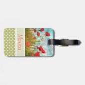 Benutzerdefinierter Spaß Klassische Mohnblumen-Blu Gepäckanhänger (Rückseite horizontal)