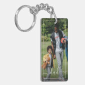 Benutzerdefinierter Spaß Moderner Einfaches Vater Schlüsselanhänger (Vorderseite links)