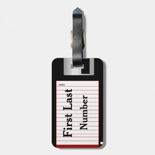 Benutzerdefinierter Spaß und doppelseitige Nerdy-D Gepäckanhänger (Rückseite vertikal)