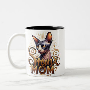 Benutzerdefinierter Sphynx-Katzen-Mama-Becher zum  Zweifarbige Tasse