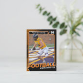 Benutzerdefinierter Spieler für Orange & Black Foo Telefonnummerkarte (Stehend Vorderseite)