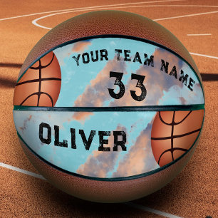 Benutzerdefinierter Spielername und Nummer Team An Basketball