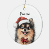Benutzerdefinierter Spitz Hund Keramik Ornament (Links)