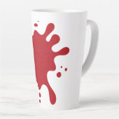 Benutzerdefinierter Splash Tomato Red Latte-Mug Milchtasse (Rechte Ecke)