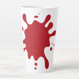 Benutzerdefinierter Splash Tomato Red Latte-Mug Milchtasse