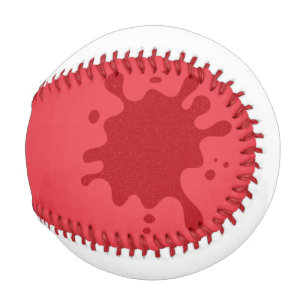 Benutzerdefinierter Splatter Baseball – Tomatenrot