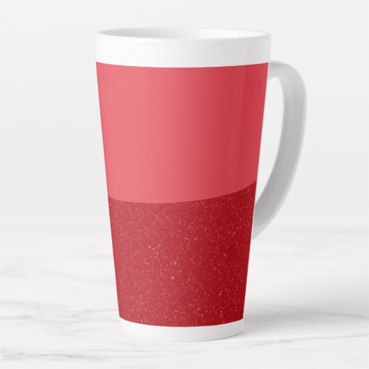 Benutzerdefinierter Split-Tomatenrot-Latte-Mug Milchtasse (Rechte Ecke)